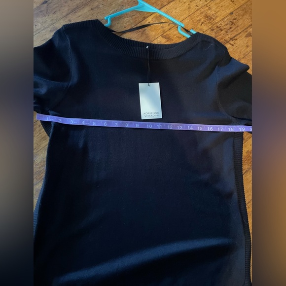 NWT black Adrienne Vittadini Top size L sweater causual minimalist - Picture 8 of 9